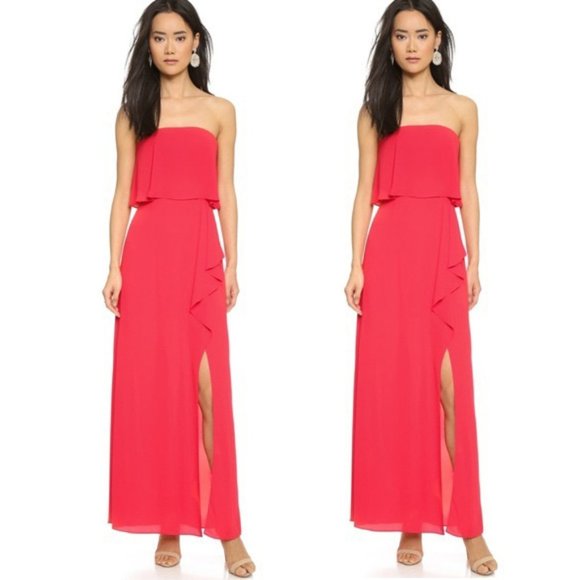 NWT BCBGMaxAzria Felicity popover gown - red - Picture 3 of 8